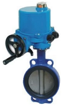Затвор дисковый поворотный ABRA Ду100 Ру16 BUV-VF863D, межфланцевый, корпус - чугун, диск - нержавеющая сталь, с электроприводом, NBR в Кемерове